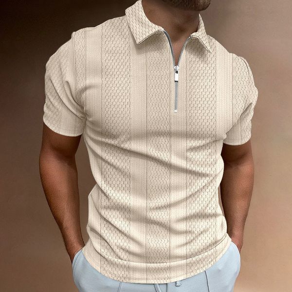 men's polos solid color shirt collar short sleeve dress zipper fashion summer casual street 3d print tshirt 230506, White;black
men's polos solid color shirt collar short sleeve dress zipper fashion summer casual street 3d print tshirt 230506, White;black