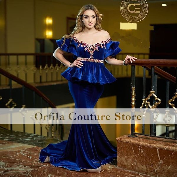 abaya prom dress mermaid 2023 off shoulder velvet beads black girls evening gala gowns aso ebi evening party dresses, Black;red
abaya prom dress mermaid 2023 off shoulder velvet beads black girls evening gala gowns aso ebi evening party dresses, Black;red