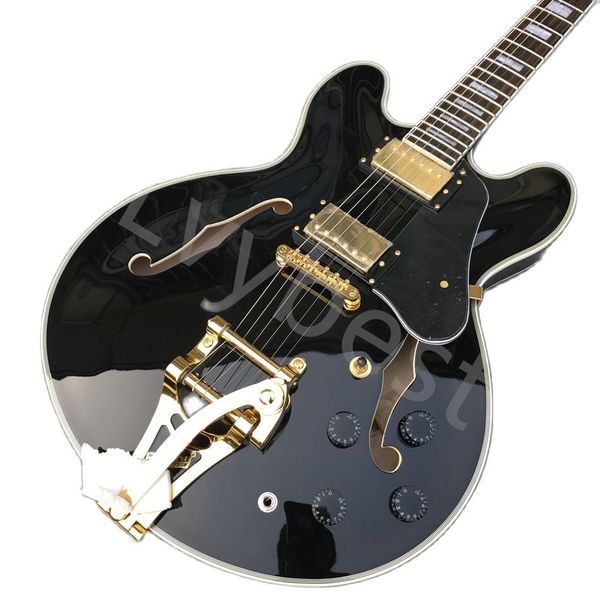 lvyjazz hollow body electric guitar, rosewood fingerboard, 2 f holes, tremolo system electric guitar musical instrument
lvyjazz hollow body electric guitar, rosewood fingerboard, 2 f holes, tremolo system electric guitar musical instrument