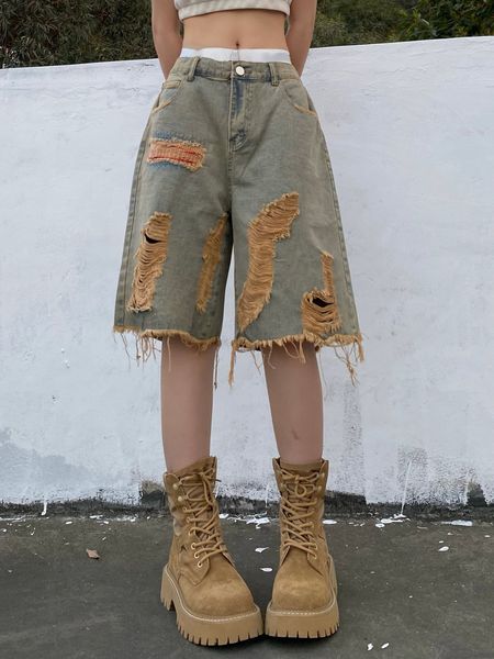 womens shorts vintage hole y2k clothes high waist raw edge pockets casual loose denim summer streetwear fashion hip hop ropa para mujer 2305, White;black
womens shorts vintage hole y2k clothes high waist raw edge pockets casual loose denim summer streetwear fashion hip hop ropa para mujer 2305, White;black