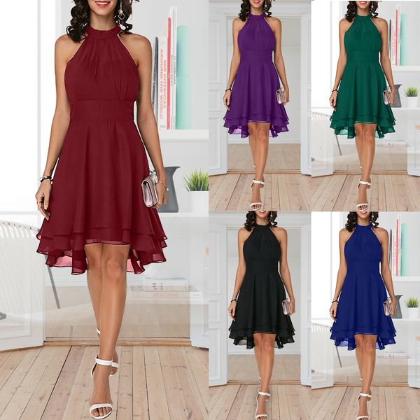 party dresse elegant dress summer solid high waist halter sleeveless midi ladies cropped layered chiffon slim 230508, White;black
party dresse elegant dress summer solid high waist halter sleeveless midi ladies cropped layered chiffon slim 230508, White;black