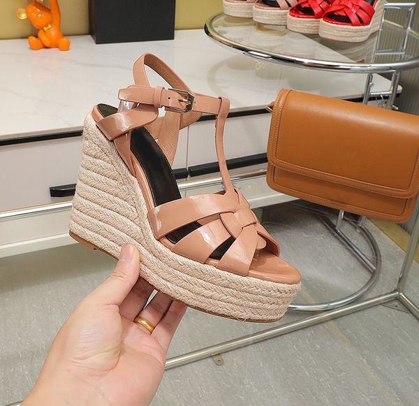 26 colors tribute wedges sandal raffia straw espadrille pumps designer women slides patent leather dress shoes ankle strap platform high hee, Black
26 colors tribute wedges sandal raffia straw espadrille pumps designer women slides patent leather dress shoes ankle strap platform high hee, Black