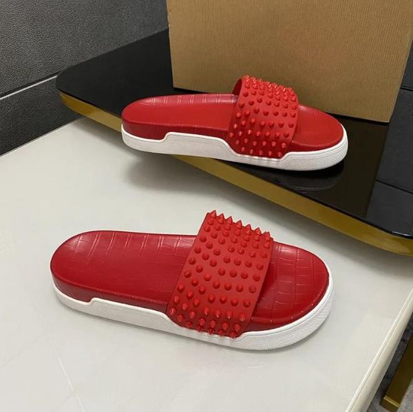 man classic spike slippers flat spikes slide sandal mens thick rubber sole slipper studs slides platform mules for men summer casual fashion, Black
man classic spike slippers flat spikes slide sandal mens thick rubber sole slipper studs slides platform mules for men summer casual fashion, Black