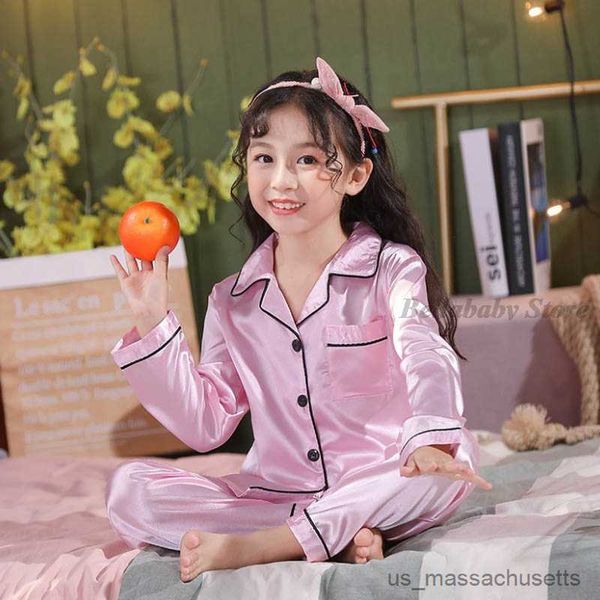 pajamas kids satin pajama sets pink gold silk pajamas long sleeve pants pijama baby girl sleepwear child boys pyjamas autumn clothes, Blue;red
pajamas kids satin pajama sets pink gold silk pajamas long sleeve pants pijama baby girl sleepwear child boys pyjamas autumn clothes, Blue;red