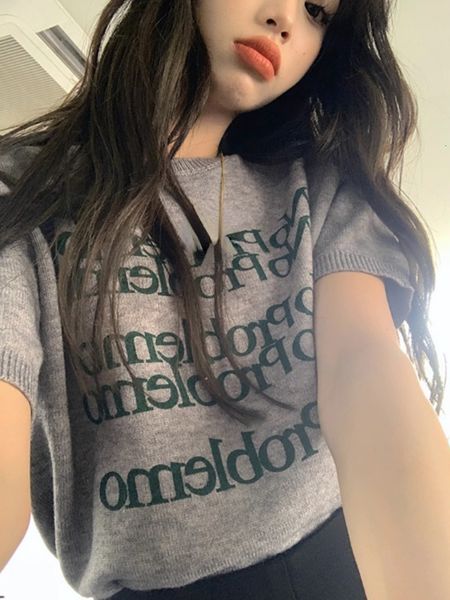 women s t shirt summer letter print korean fashion knitted vintage slim short sleeve t shirts loose o neck y2k aesthetic cropped 230508, White
women s t shirt summer letter print korean fashion knitted vintage slim short sleeve t shirts loose o neck y2k aesthetic cropped 230508, White