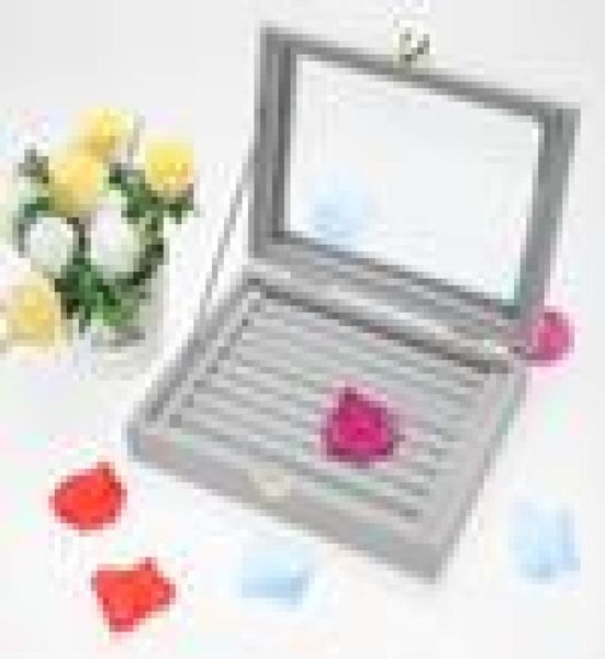 gray 8 booths velvet carrying case with glass cover jewelry ring display box tray holder storage box organizer9912384, Black;white
gray 8 booths velvet carrying case with glass cover jewelry ring display box tray holder storage box organizer9912384, Black;white
