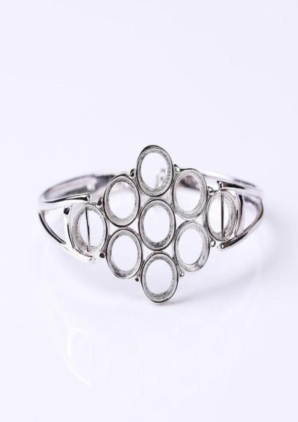 925 silver sterling bangle bracelet 78mm round cabochon semi mount bangle fine jewelry diy stone2611055, Black 
925 silver sterling bangle bracelet 78mm round cabochon semi mount bangle fine jewelry diy stone2611055, Black