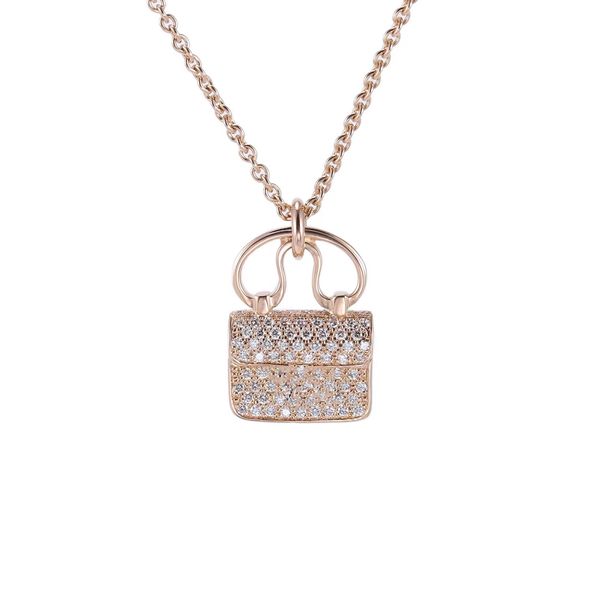 designer handbag pendant necklace with full diamond h letter rose gold branded jewellery and accessories for valentine's day, Silver
designer handbag pendant necklace with full diamond h letter rose gold branded jewellery and accessories for valentine's day, Silver