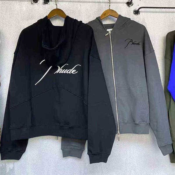 rhude hoodie capsule zipper letter embroidery men's and women's jacket black dark grey s-xl
rhude hoodie capsule zipper letter embroidery men's and women's jacket black dark grey s-xl