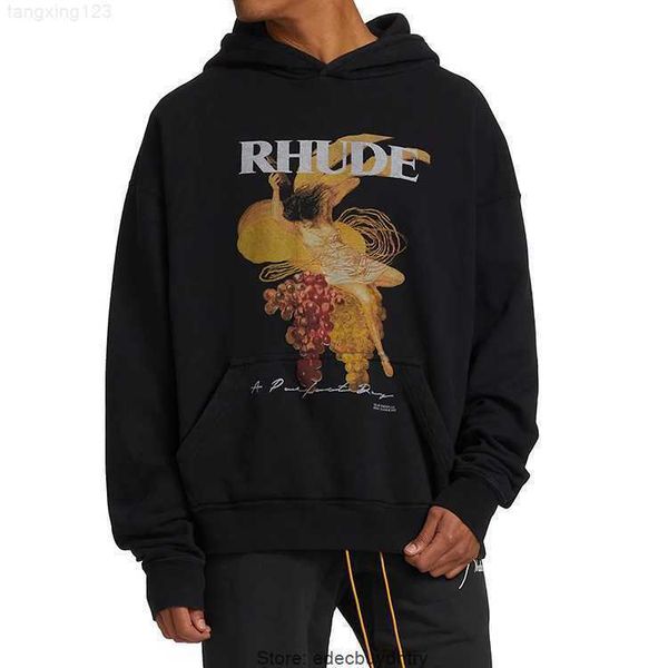 fashion luxury brand rhude men's hoodies grape figure print hoodie high street casual loose versatile couple pullover male sweatshirts, Black
fashion luxury brand rhude men's hoodies grape figure print hoodie high street casual loose versatile couple pullover male sweatshirts, Black