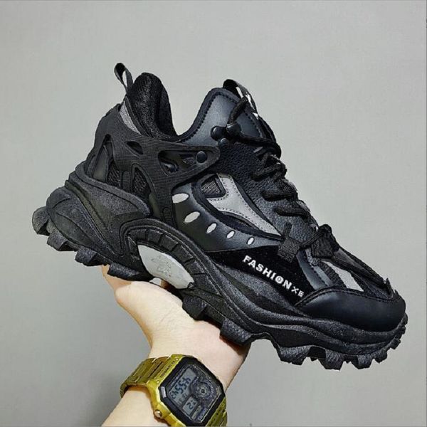 men platform sneakers breathable chunky shoes male trainers outdoor lace up sports shoes walking footwear d2h45, Black
men platform sneakers breathable chunky shoes male trainers outdoor lace up sports shoes walking footwear d2h45, Black