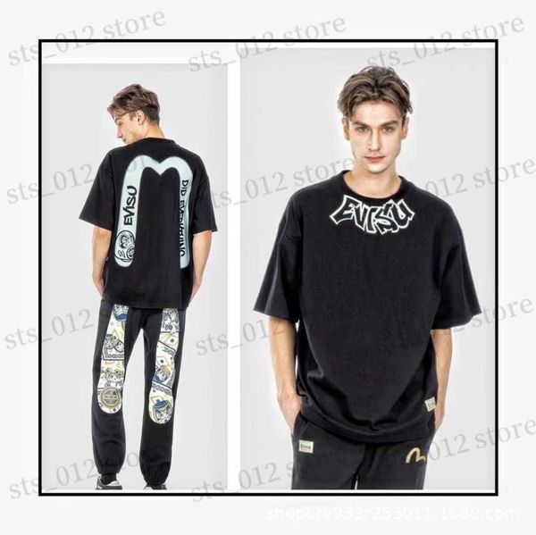 men's t-shirts evis summer logo and slogan printing casual round neck women's cotton loose couple short sleeve fashion t230508, White;black
men's t-shirts evis summer logo and slogan printing casual round neck women's cotton loose couple short sleeve fashion t230508, White;black