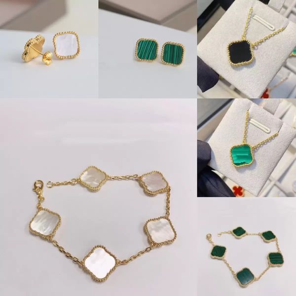 designer necklace fashion classic lucky clover necklace love bracelet stud earrings set ladies and girls valentine's day mother's, Golden;silver
designer necklace fashion classic lucky clover necklace love bracelet stud earrings set ladies and girls valentine's day mother's, Golden;silver