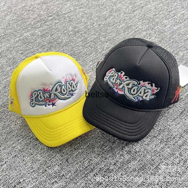 la ropa yellow trucker cap mesh baseball cap men's and women's same american truck hat sun visor, Blue;gray
la ropa yellow trucker cap mesh baseball cap men's and women's same american truck hat sun visor, Blue;gray
