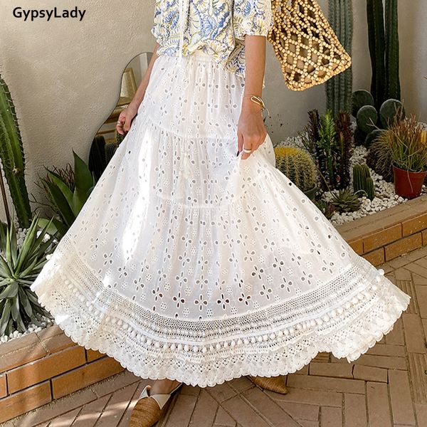 skirts gypsylady 100% cotton white pleated skirt boho casual summer women long skirts eyelet hollow out ruffles ladies chic skirt 230508, Black
skirts gypsylady 100% cotton white pleated skirt boho casual summer women long skirts eyelet hollow out ruffles ladies chic skirt 230508, Black