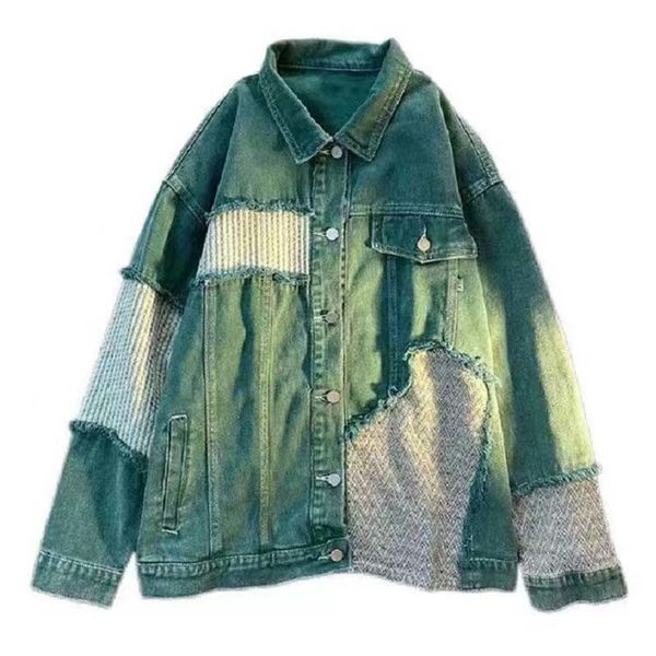 men s jackets american vintage green paneled denim for men and women in the fall ins loose student versatile jacket 230508, Black;brown
men s jackets american vintage green paneled denim for men and women in the fall ins loose student versatile jacket 230508, Black;brown