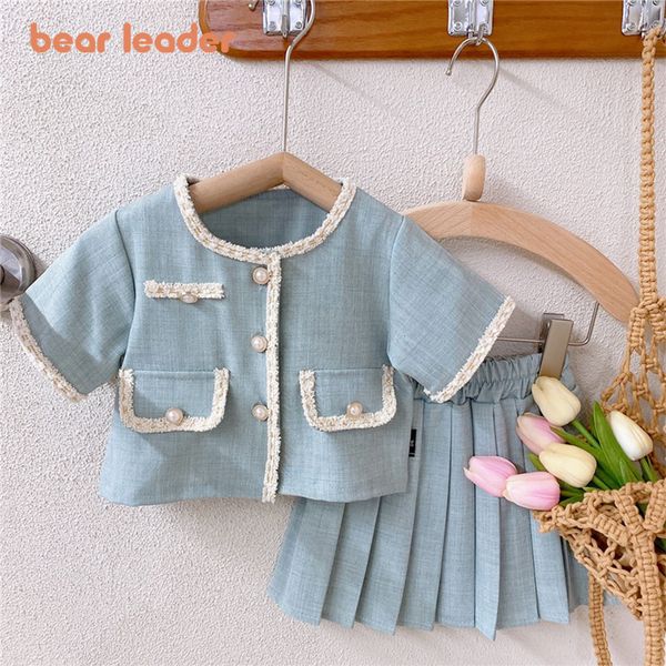 sets suits bear leader korean version of the girl s small incense wind 2023 summer short sleeved pleated skirt two piece 230508
sets suits bear leader korean version of the girl s small incense wind 2023 summer short sleeved pleated skirt two piece 230508