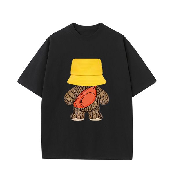 men s t shirts summer pure cotton oversized short sleeve luxury brand cartoon bear print casual loose tees 230508, White;black
men s t shirts summer pure cotton oversized short sleeve luxury brand cartoon bear print casual loose tees 230508, White;black