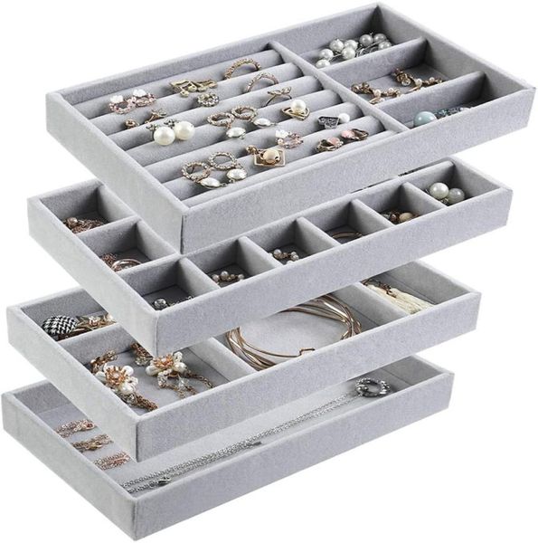 4pcslot jewelry organizer velvet jewelry storage tray display ring bracelet necklace storage box showcase drawer8883251, Black
4pcslot jewelry organizer velvet jewelry storage tray display ring bracelet necklace storage box showcase drawer8883251, Black