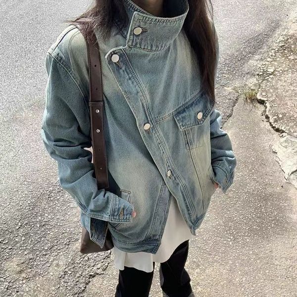 women s jackets deeptown vintage cropped denim jacket women streetwear y2k 90s korean fashion irregular aesthetic coat harajuku female 23050, Black;brown
women s jackets deeptown vintage cropped denim jacket women streetwear y2k 90s korean fashion irregular aesthetic coat harajuku female 23050, Black;brown