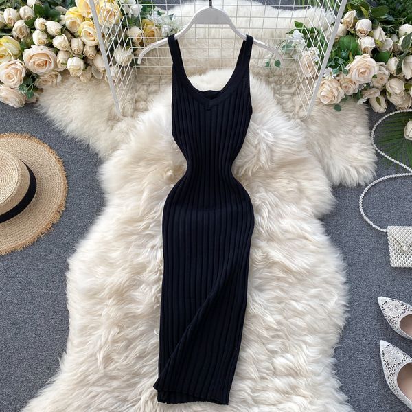 casual dresses v neck slim summer knit midi dress spaghetti strap vestido de festa women party bodycon knee-length vestidos, Black;gray
casual dresses v neck slim summer knit midi dress spaghetti strap vestido de festa women party bodycon knee-length vestidos, Black;gray