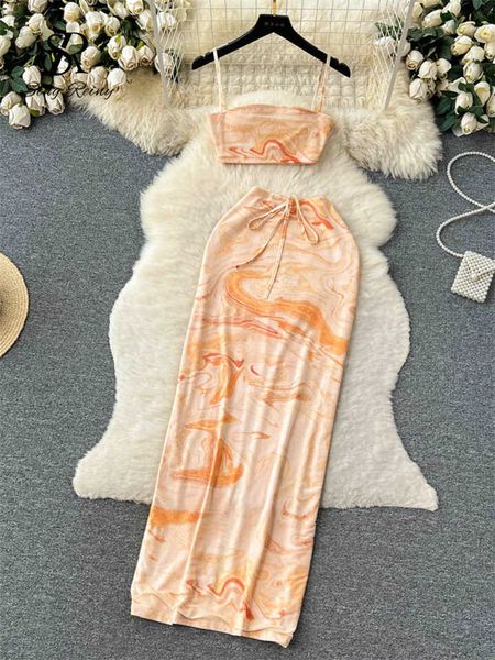 women's swimwear singreiny fashion streetwear beach two pieces suits y2k short camisole+long split skirt set summer print bodycon sets, White;black
women's swimwear singreiny fashion streetwear beach two pieces suits y2k short camisole+long split skirt set summer print bodycon sets, White;black