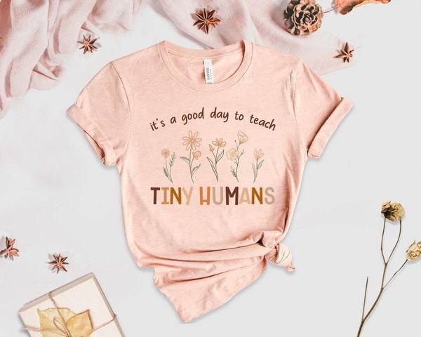 women's t-shirt teacher shirts funny gifts appreciation gift cute preschool good day to teach tiny humans 100% cotton harajuku drop 230, White
women's t-shirt teacher shirts funny gifts appreciation gift cute preschool good day to teach tiny humans 100% cotton harajuku drop 230, White