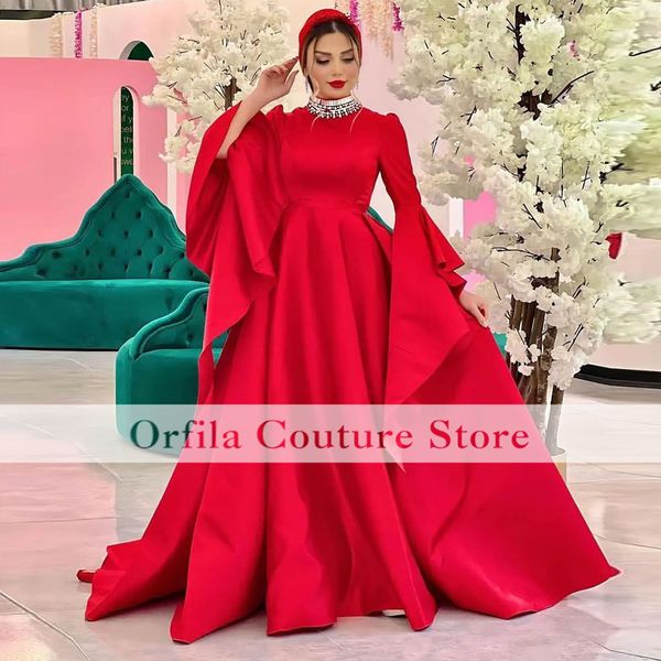 dubai muslim evening dress 2023 long sleeves satin arabic prom party gowns exquisite robe de soiree, Black;red
dubai muslim evening dress 2023 long sleeves satin arabic prom party gowns exquisite robe de soiree, Black;red