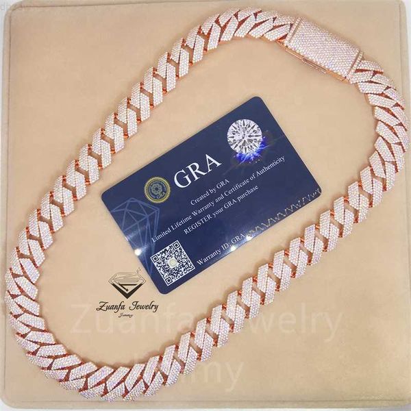 hand setting 15mm 4 row high end custom vvs1 moissanite diamond lab diamond necklace men, Silver
hand setting 15mm 4 row high end custom vvs1 moissanite diamond lab diamond necklace men, Silver