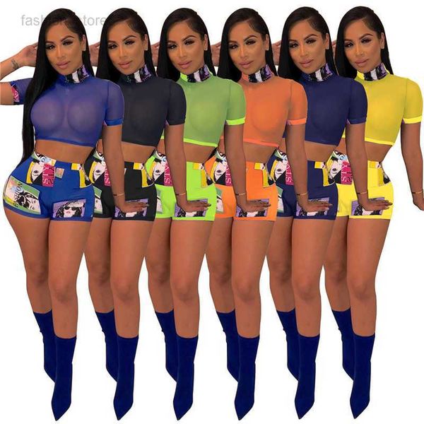 bulk sales women tracksuits mesh two piece sets pullover short sleeve shirt crop print shorts casual matching set see through outfits wholes, Gray
bulk sales women tracksuits mesh two piece sets pullover short sleeve shirt crop print shorts casual matching set see through outfits wholes, Gray