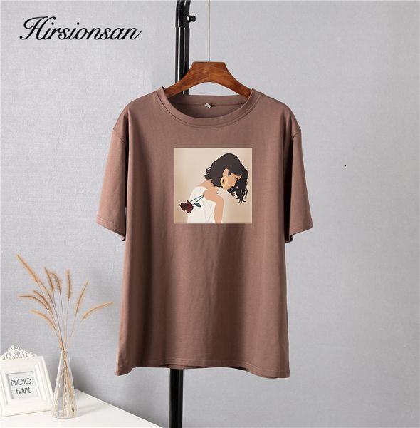 women's t-shirt hirsionsan harajuku painting printed t shirt women oversized elegant cotton graphic tee summer short sleeves female 23, White
women's t-shirt hirsionsan harajuku painting printed t shirt women oversized elegant cotton graphic tee summer short sleeves female 23, White