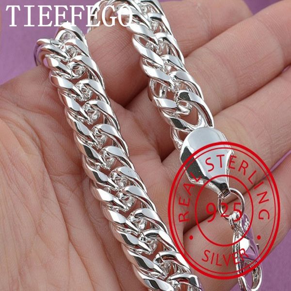 chain 925 sterling silver square buckle 10mm side solid bracelet for women men charm party gift wedding fashion jewelry 230508, Black
chain 925 sterling silver square buckle 10mm side solid bracelet for women men charm party gift wedding fashion jewelry 230508, Black
