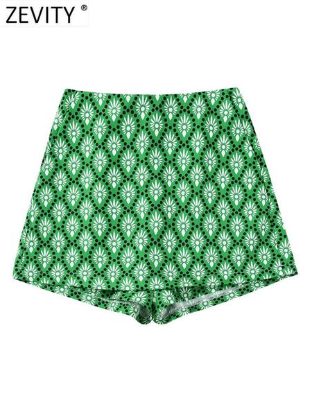 women s shorts zevity women vintage floral print bermuda skirts lady back zipper casual pockets chic pantalone cortos p2078 230508, White;black
women s shorts zevity women vintage floral print bermuda skirts lady back zipper casual pockets chic pantalone cortos p2078 230508, White;black