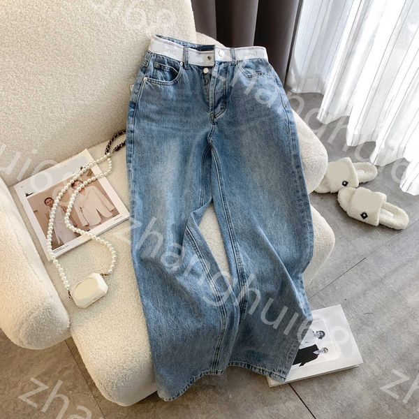 23ss straight jeans womens pants denim jeans designer women jeans alphabet ribbon splicing denim trousers womens clothing, Blue
23ss straight jeans womens pants denim jeans designer women jeans alphabet ribbon splicing denim trousers womens clothing, Blue