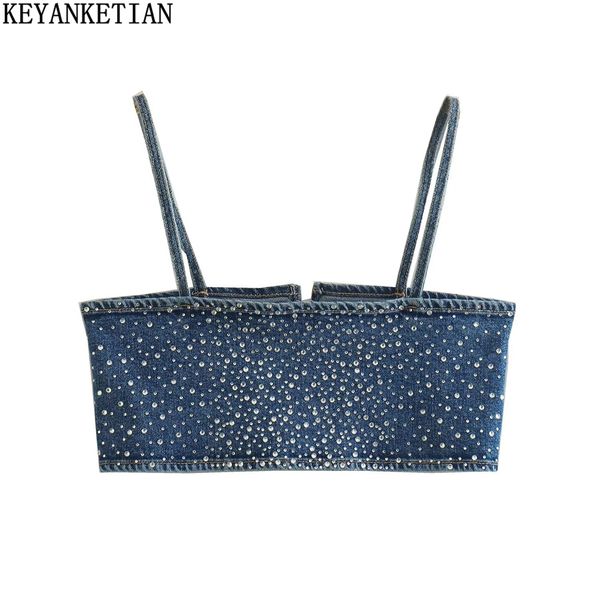 camisoles tanks keyanketian women jewel ornament drilling denim short sling blouse female back buckle strap blusas chic crop 230508, Black;white
camisoles tanks keyanketian women jewel ornament drilling denim short sling blouse female back buckle strap blusas chic crop 230508, Black;white