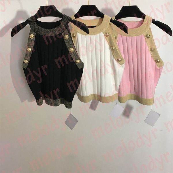 halter tank summer women knitted vest fashion brand slim sleeveless crop with gold buckle, White
halter tank summer women knitted vest fashion brand slim sleeveless crop with gold buckle, White