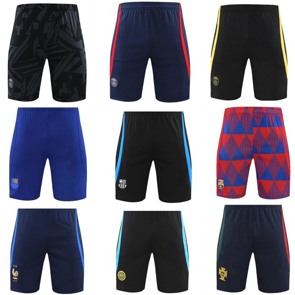 Image of paris MBAPPE soccer shorts 22 23 24 BarcelonaS Training psgs black football pants maillot Inter short de foot