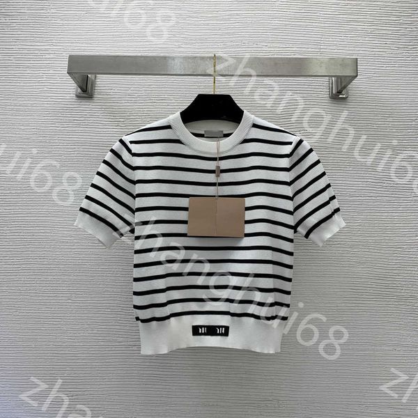 23ss womens designer clothing womens knits round neck black and white striped logo jacquard logo crewneck pullover short sleeve sweater wome
23ss womens designer clothing womens knits round neck black and white striped logo jacquard logo crewneck pullover short sleeve sweater wome