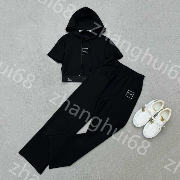 23ss womens designer clothing women tracksuit embroidery ribbon splicing hoodie cotton short sleeve t-shirt elastic waist casual pants set w, Gray
23ss womens designer clothing women tracksuit embroidery ribbon splicing hoodie cotton short sleeve t-shirt elastic waist casual pants set w, Gray