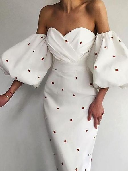 dresses club strapless lantern sleeve pencil dress retro polka dot print women long party dress elegant off shoulder ladies dresses, Black;gray
dresses club strapless lantern sleeve pencil dress retro polka dot print women long party dress elegant off shoulder ladies dresses, Black;gray