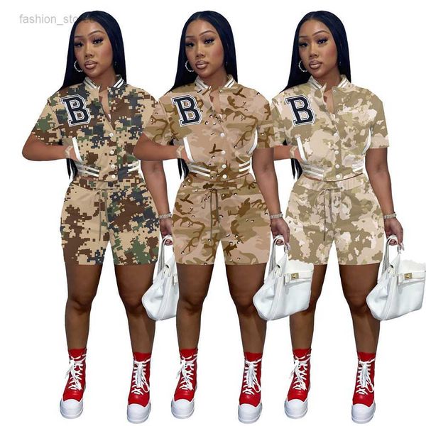 2023 designer baseball uniform tracksuits women outfits two piece sets summer short sleeve shirt and shorts casual b letters camouflage spor, Gray
2023 designer baseball uniform tracksuits women outfits two piece sets summer short sleeve shirt and shorts casual b letters camouflage spor, Gray