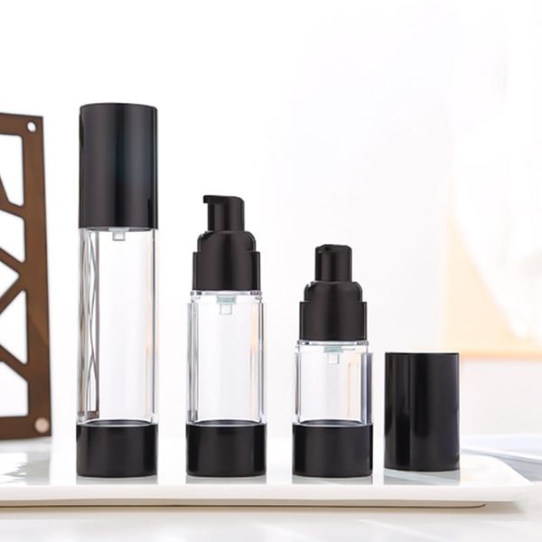 50pcs/lot 15ml 30ml 50ml black transparent vacuum lotion bottle press cosmetic bb cream liquid foundation into empty bottle
50pcs/lot 15ml 30ml 50ml black transparent vacuum lotion bottle press cosmetic bb cream liquid foundation into empty bottle