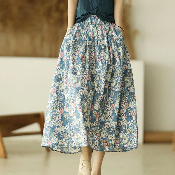 skirts johnature women cotton skirts vintage print floral elastic waist clothing summer casual loose simple comfortable skirt 230508, Black
skirts johnature women cotton skirts vintage print floral elastic waist clothing summer casual loose simple comfortable skirt 230508, Black