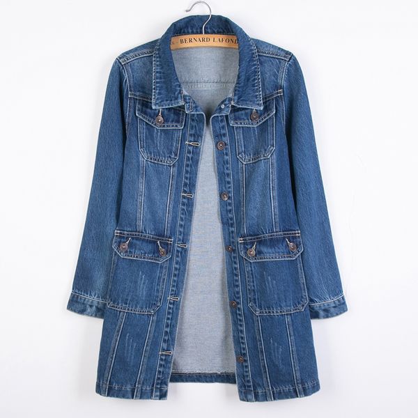 women's jackets women denim jackets spring autumn long sleeve pockets mid-length jean coat fashion all matched outerwear 230508, Black;brown
women's jackets women denim jackets spring autumn long sleeve pockets mid-length jean coat fashion all matched outerwear 230508, Black;brown