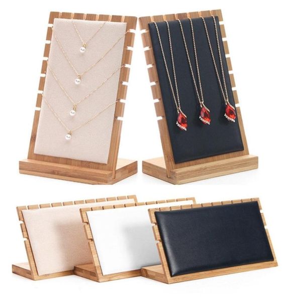 bamboo jewelry pendant necklace display holder rack organizer storage case 2205102926165, Black
bamboo jewelry pendant necklace display holder rack organizer storage case 2205102926165, Black
