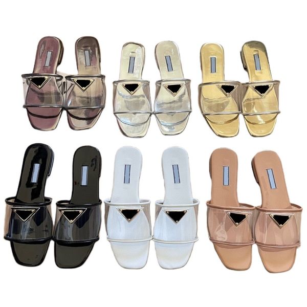 women's clear slippers summer outdoor slides triangle logo designer shoes gold letter beach shoes flat heel sandals non slip waterproof, Black
women's clear slippers summer outdoor slides triangle logo designer shoes gold letter beach shoes flat heel sandals non slip waterproof, Black