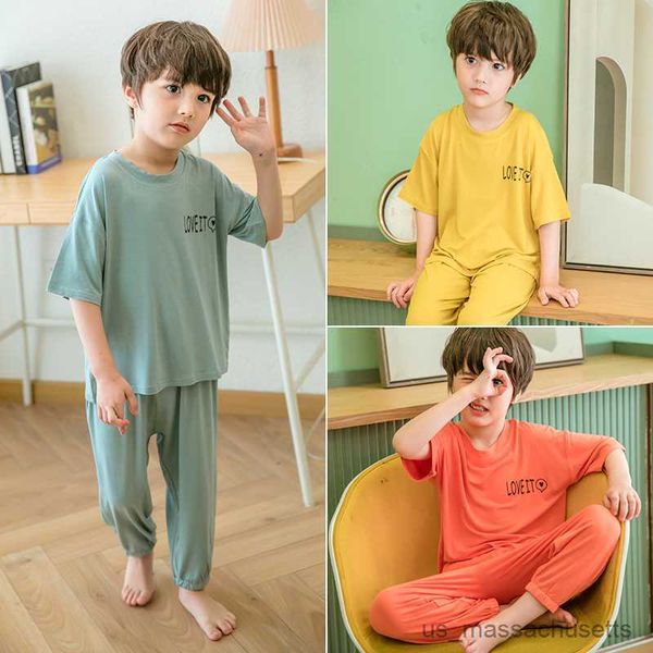 pajamas summer kid pajamas set boys girls modal solid pyjamas and pants clothes toddler clothing sleepwear homewear, Blue;red
pajamas summer kid pajamas set boys girls modal solid pyjamas and pants clothes toddler clothing sleepwear homewear, Blue;red