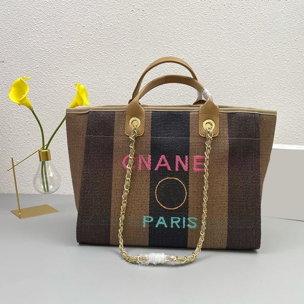 womens designer strap canvas beach shopping bags deauville clutch with chain gold metal hardware crossbody shoulder handbags large capacity
womens designer strap canvas beach shopping bags deauville clutch with chain gold metal hardware crossbody shoulder handbags large capacity