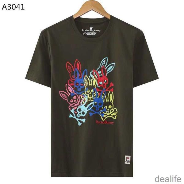 psycho bunny men's short sleeve t shirts 23 spring/summer leisure fashion brand cartoon skeleton rabbit t-shirt printed pure cotton tee, White;black
psycho bunny men's short sleeve t shirts 23 spring/summer leisure fashion brand cartoon skeleton rabbit t-shirt printed pure cotton tee, White;black