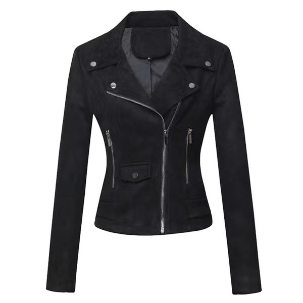 spring and autumn style niche american suede coat female trendy short slimming show large size thin model motorcycle jacket female, Black;brown
spring and autumn style niche american suede coat female trendy short slimming show large size thin model motorcycle jacket female, Black;brown